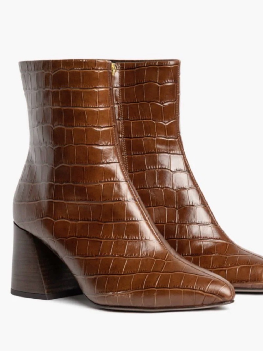 Thursday Boot Company Women's Heartbreaker Brown Croco Leather 3” Heel Sz 10.5